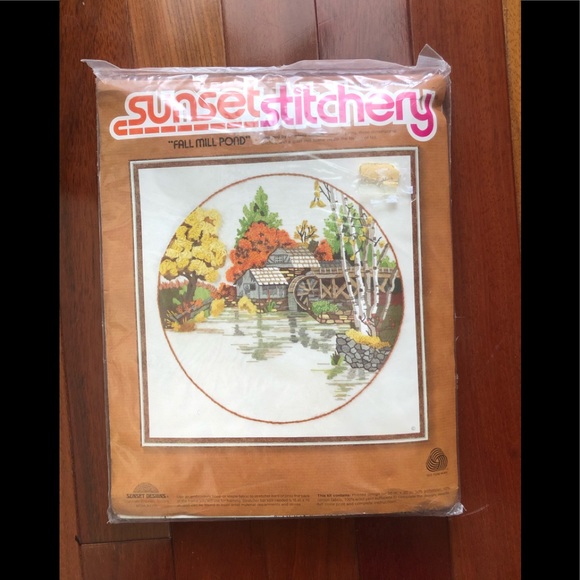 Sunset Stitchery FALL MILL POND - Picture 1 of 2